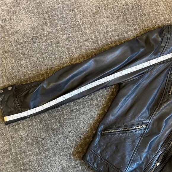 Cole Haan Black Leather Jacket - Picture 5 of 7